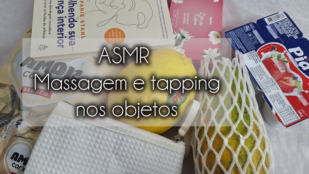 ASMR massagem e tapping nos objetos aleatórios