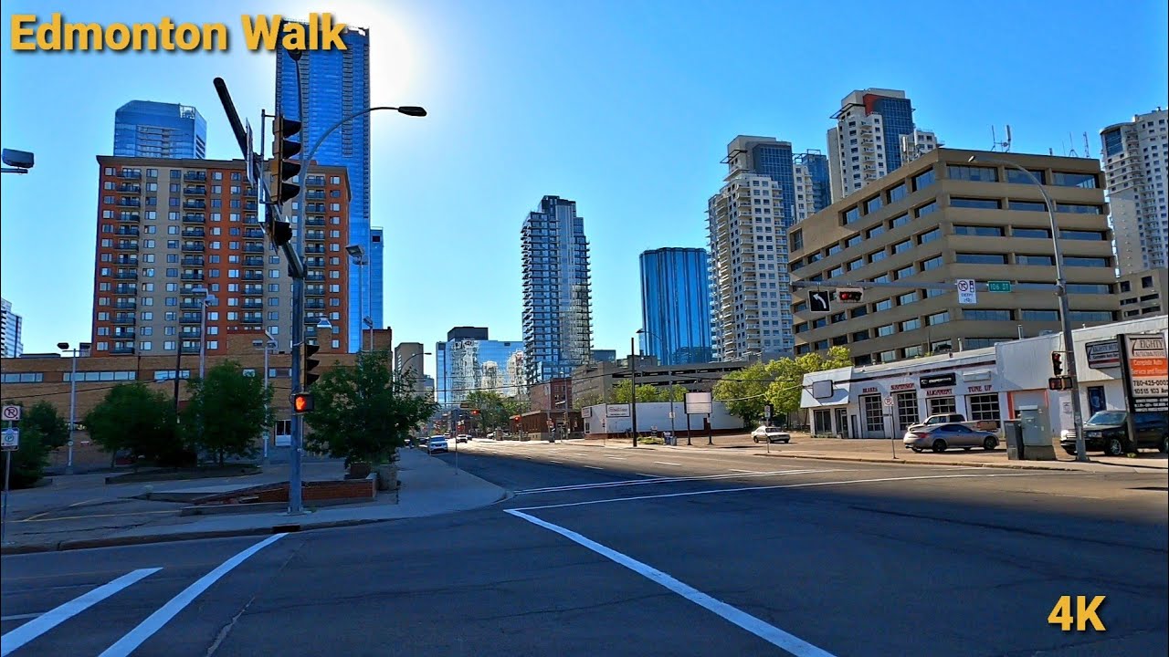 Downtown Edmonton Walk (106 Street), AB, Canada 🇨🇦