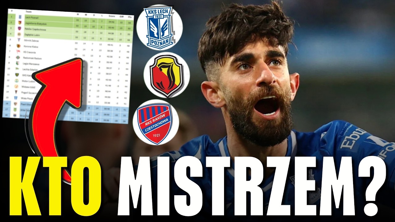 KTO MISTRZEM POLSKI? | SYMULACJA PO 25. KOLEJCE EKSTRAKLASY | LECH, JAGIELLONIA, RAKÓW, GÓRNIK