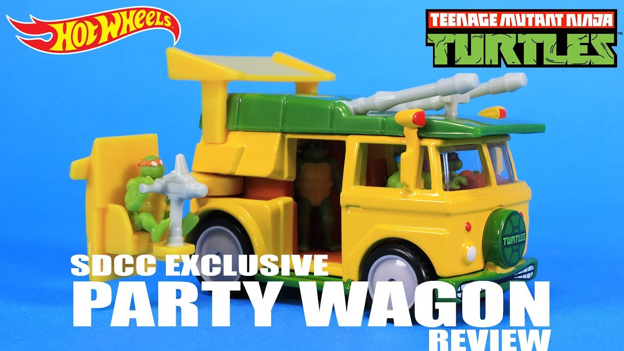 Hot Wheels TMNT Party Wagon SDCC Exclusive Turtle Van Review
