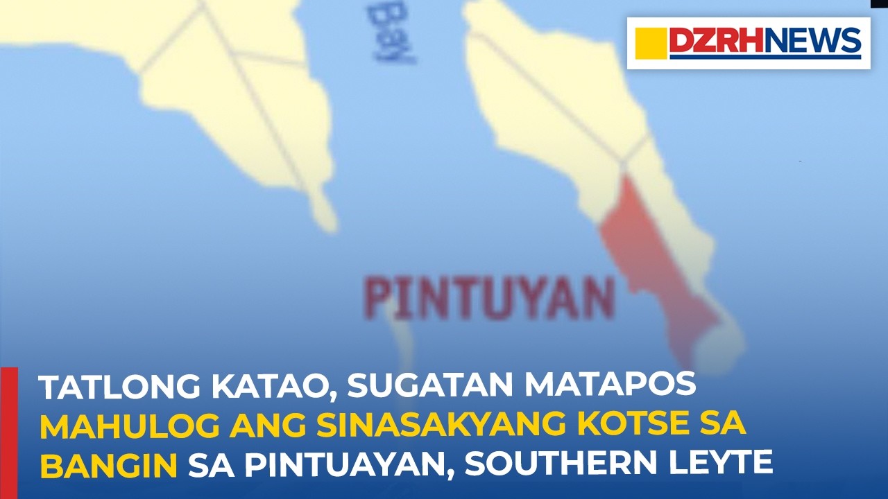 3 katao, sugatan matapos mahulog ang sinasakyang kotse sa bangin sa Pintuayan, Southern Leyte