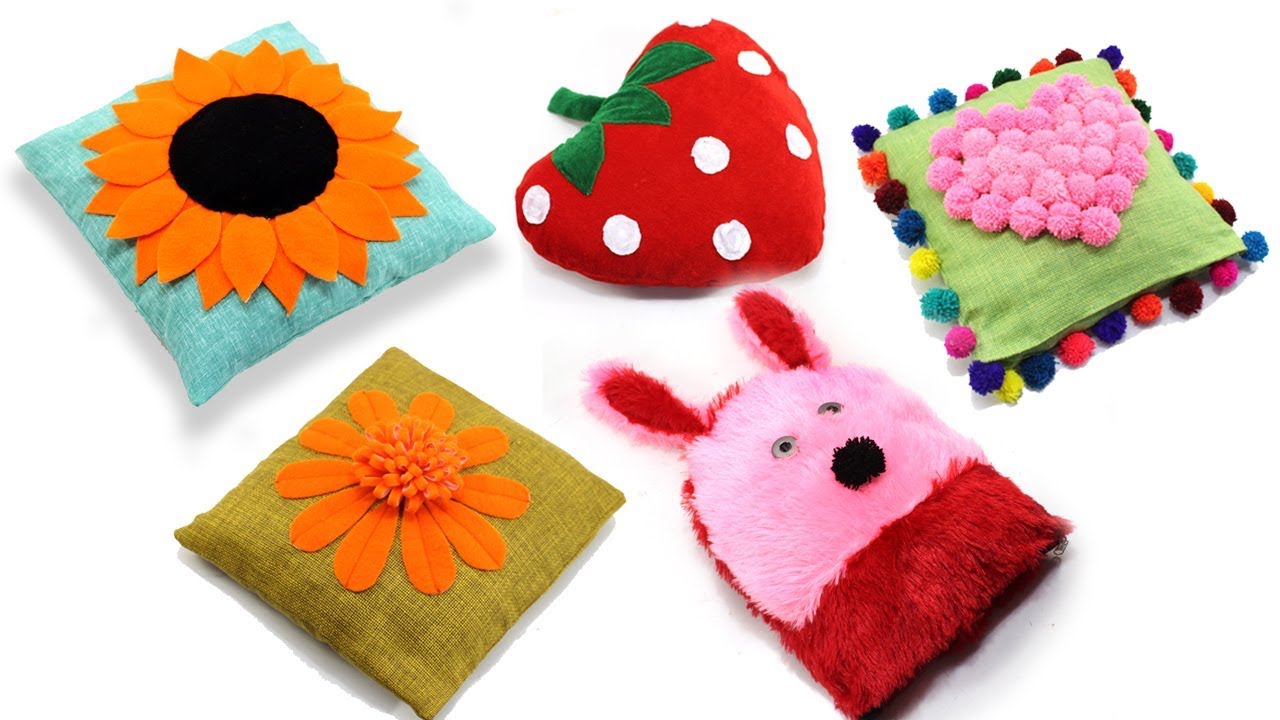 5 AWESOME PILLOWS MAKING AT HOME