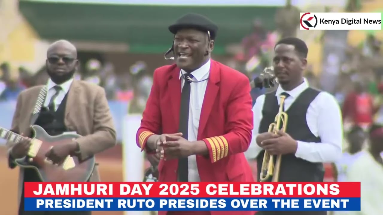 Captain Otoyo makes President Ruto laugh as he performs during Jamhuri Day 2025 celebrations