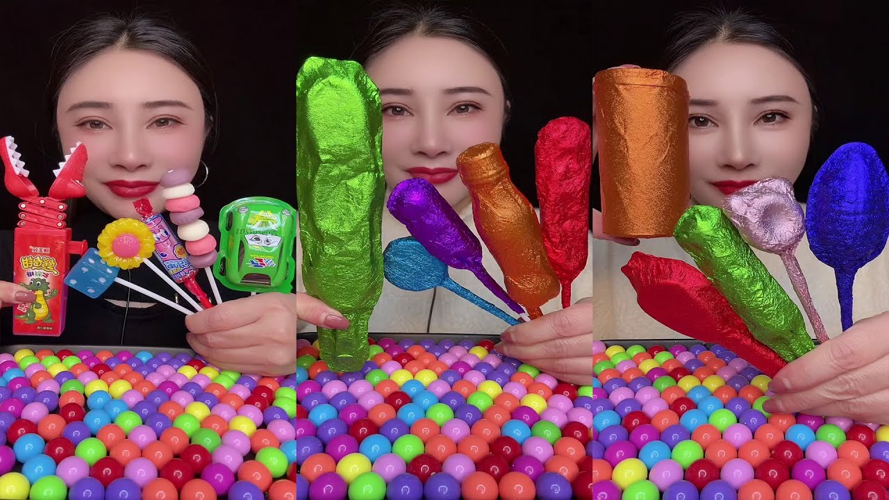 ASMR Конфеты 🍬 Игрушки принцессы 👑 Забавные очки 🤓 Фруктовое желе 🍇 Клубничные лакомства 🍓 EP465