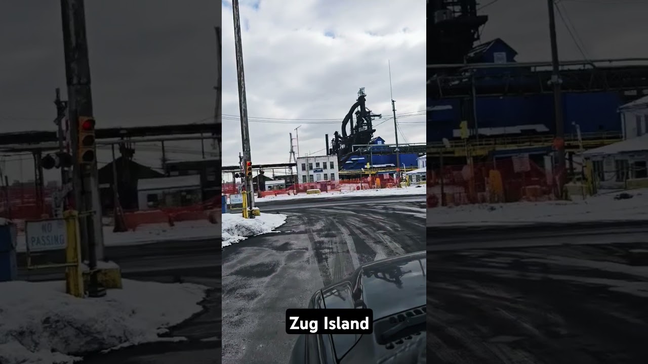 Steel Mill Zug Island Drive by tour!! #steel #steelindustry #steelmill #ussteel #industrial #tour