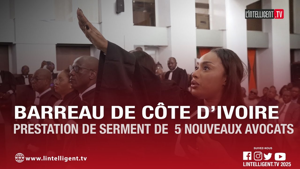 Barreau de Côte d’Ivoire : la prestation de serment de 5 nouveaux avocats
