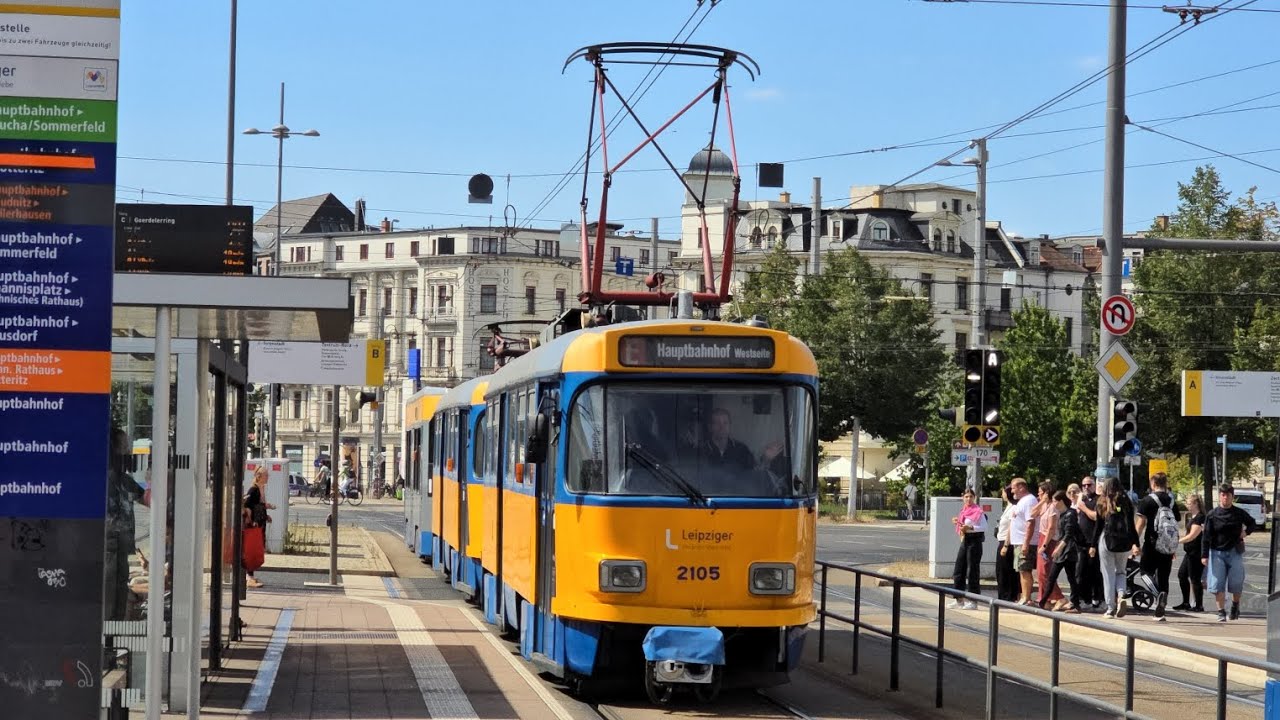 Tram Leipzig|außerplanmäßiger Kurzläufer #1 auf der E von Goerdelerring bis Hauptbahnhof