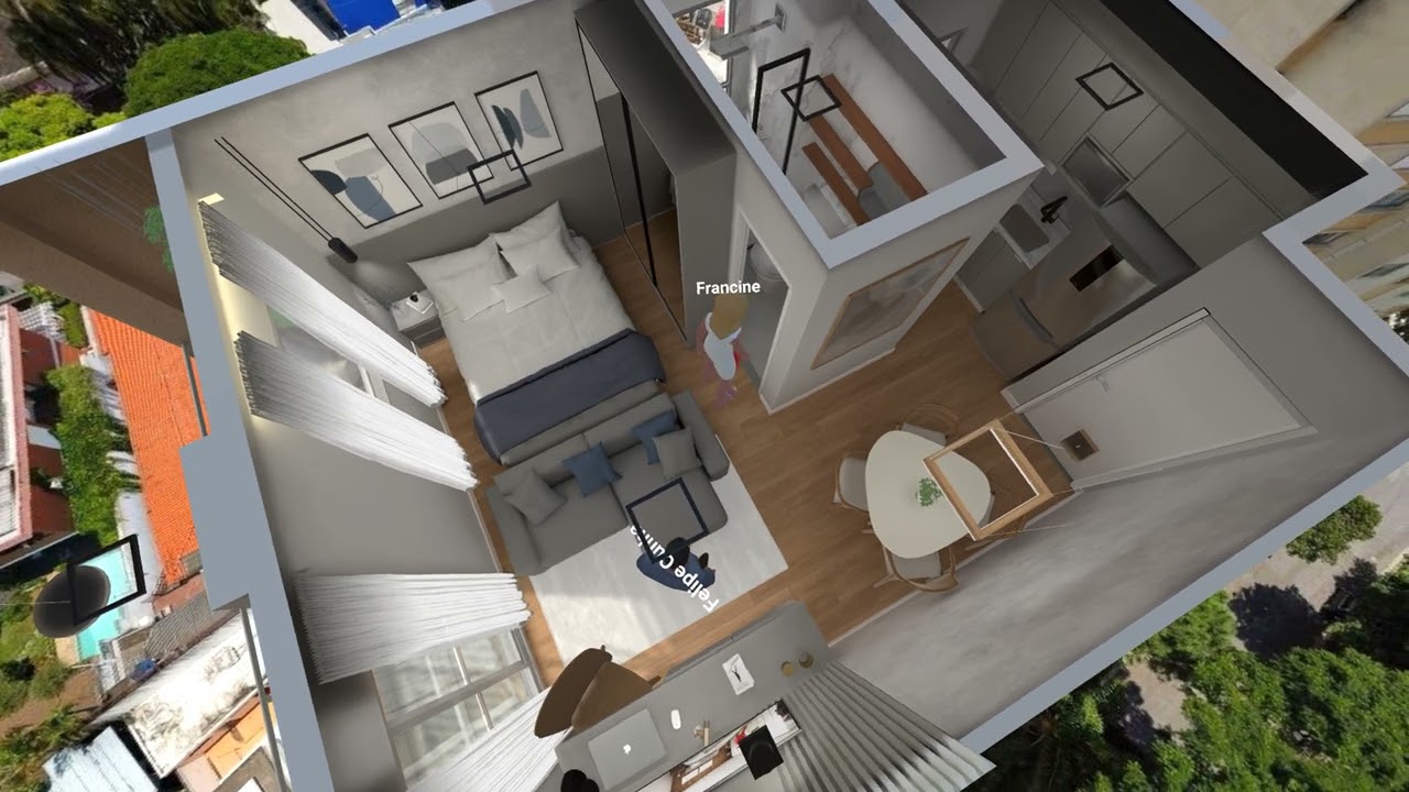 Projeto inserido no Metaverso para Cury Construtora - Empreendimento Guedala