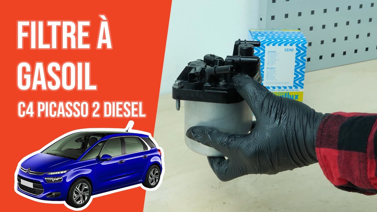 Changer le Filtre à Gasoil C4 Picasso 2 1.6 HDI ⛽