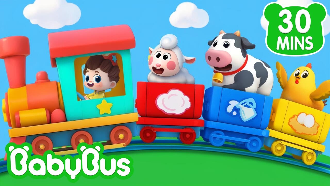 O Trenzinho Vai às Fazendas | Canção da Fazenda | Sons dos Animais | Sim! Neo | BabyBus Português
