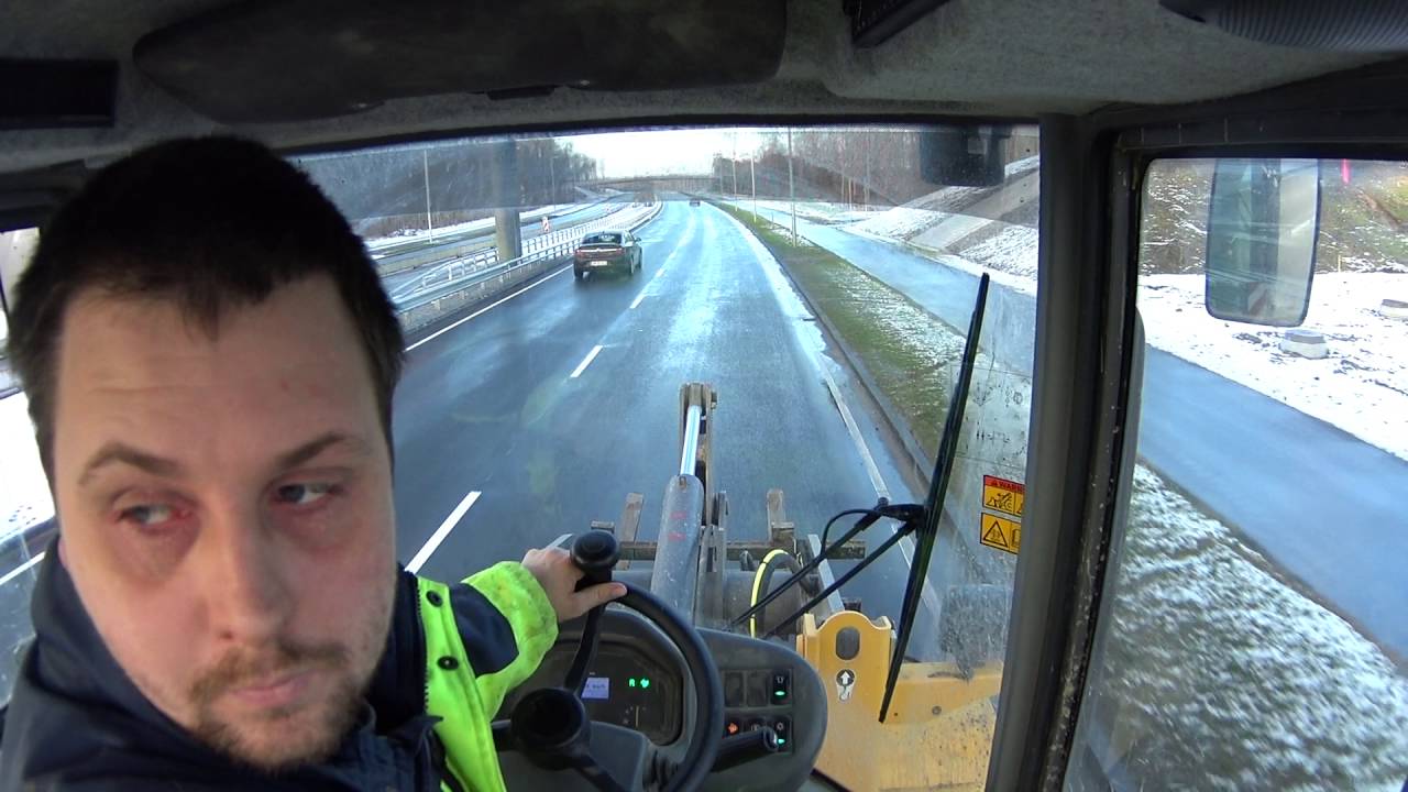 driving around in the Volvo L30 wheel loader