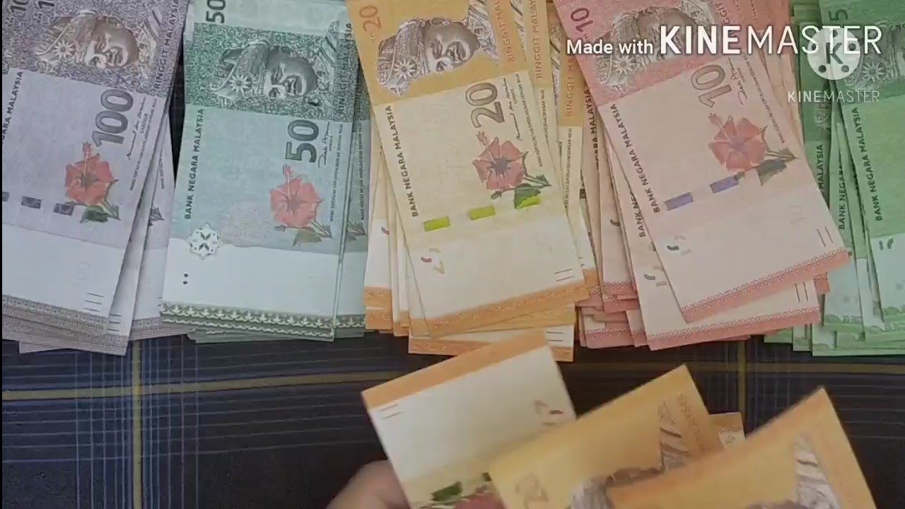Kumpul Duit RM5 RM10 RM20 RM50 RM100 Untuk Tahun 2025 (ASMR Counting Money)