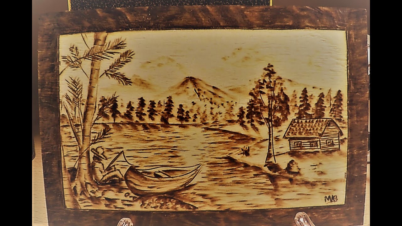 How to burn an easy landscape with Pyrography 2 | 
