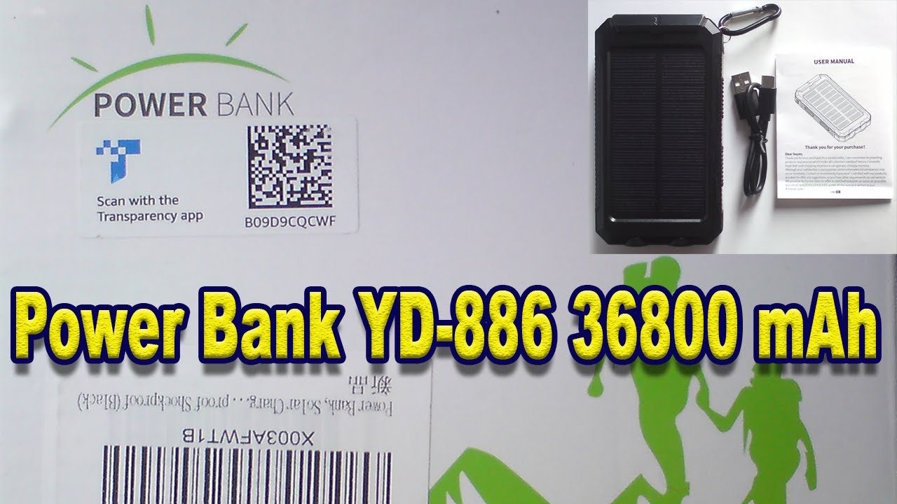 Power Bank YD-886 36800 mAh Повербанк на солнечной батарее + фонарь и компас OLX