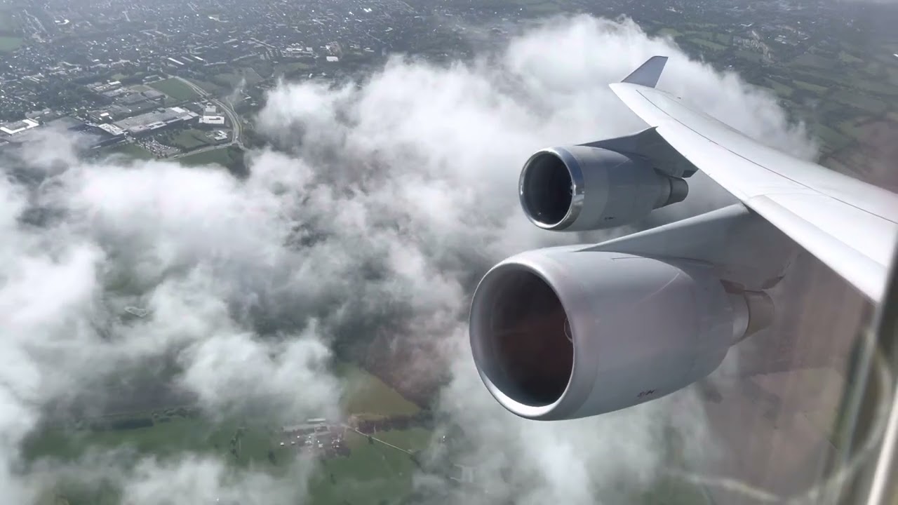 Lufthansa 747-400 Hamburg, takeoff to Frankfurt