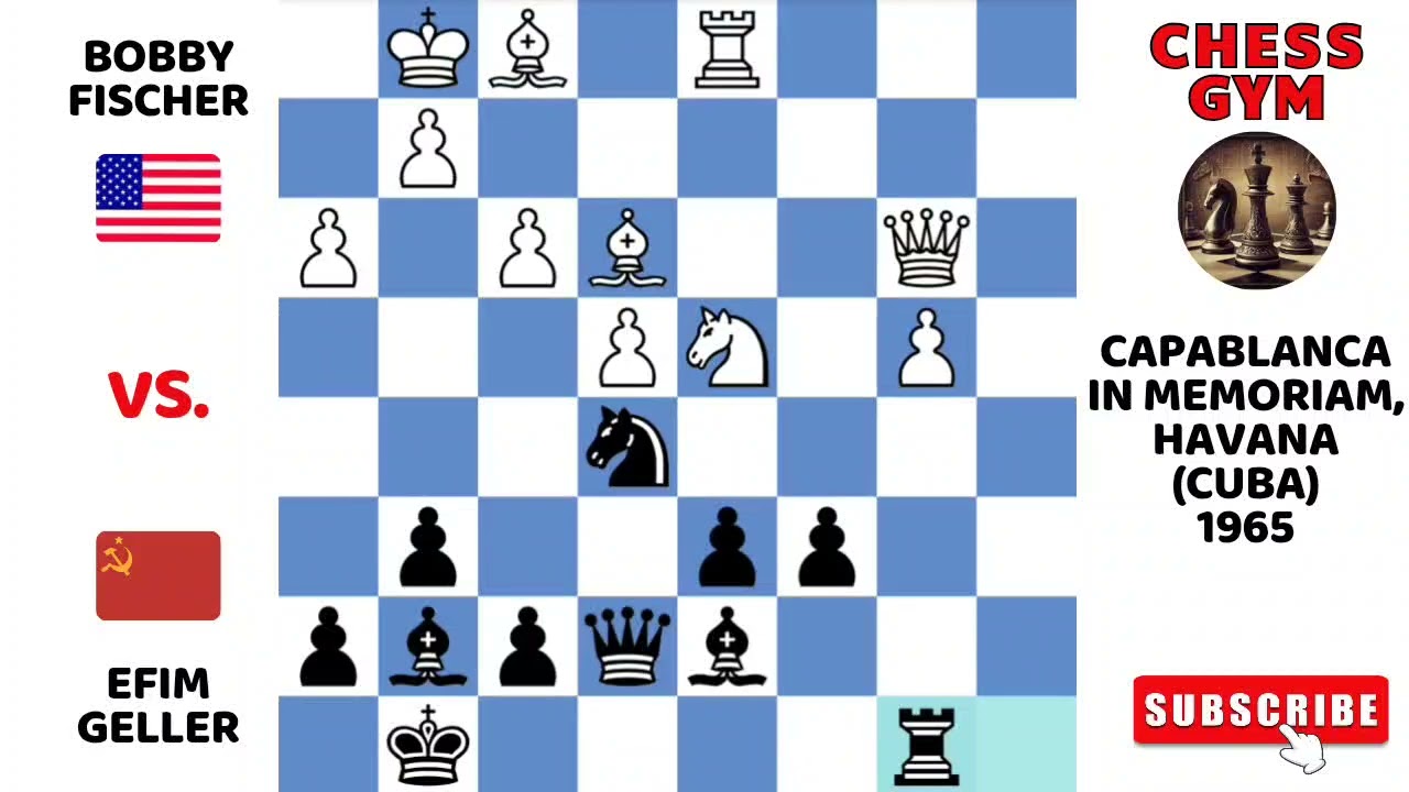 Bobby Fischer vs Efim Geller. Capablanca in Memoriam, Havana (Cuba) 1965.