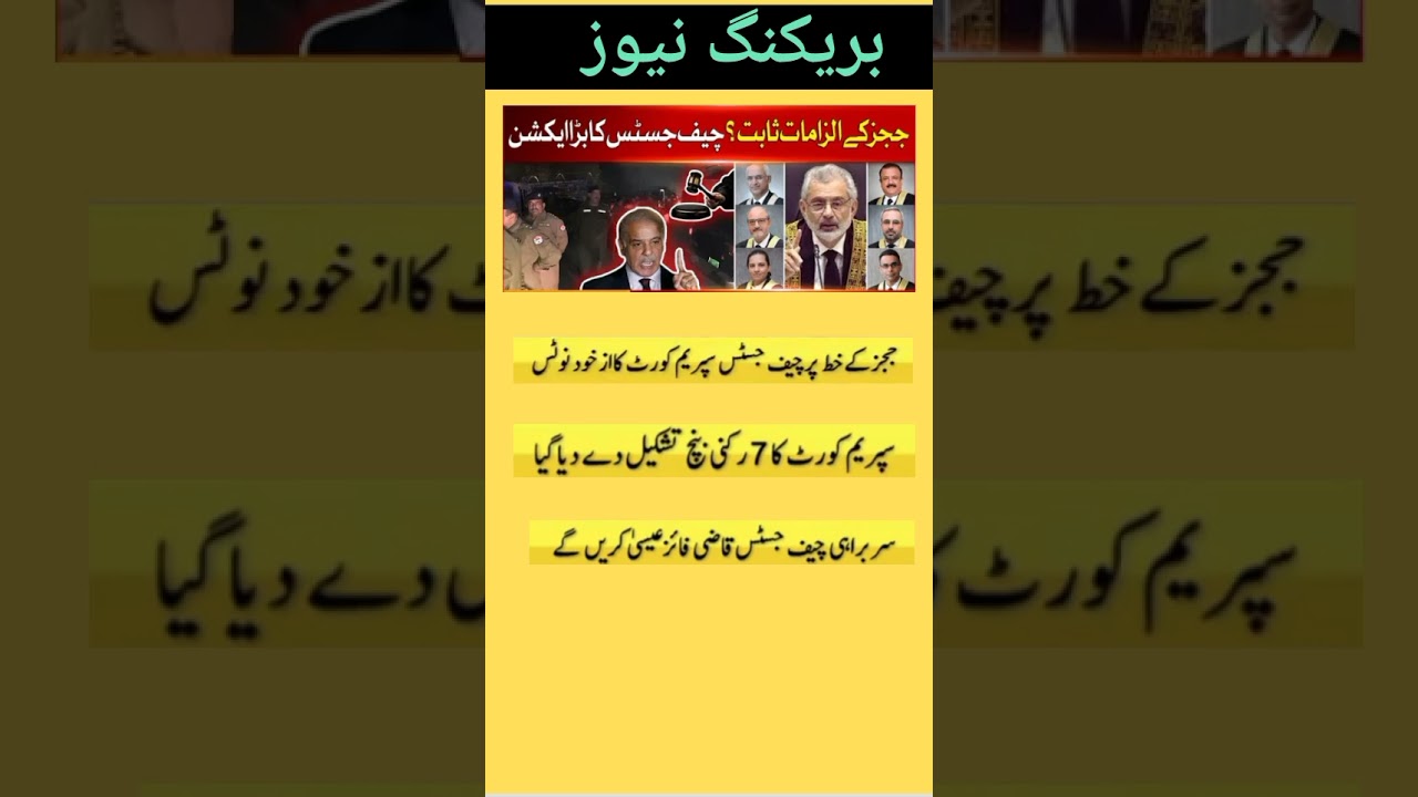 IHC 6 Judges Letter |Supreme Court Big Orders | #breaking news#