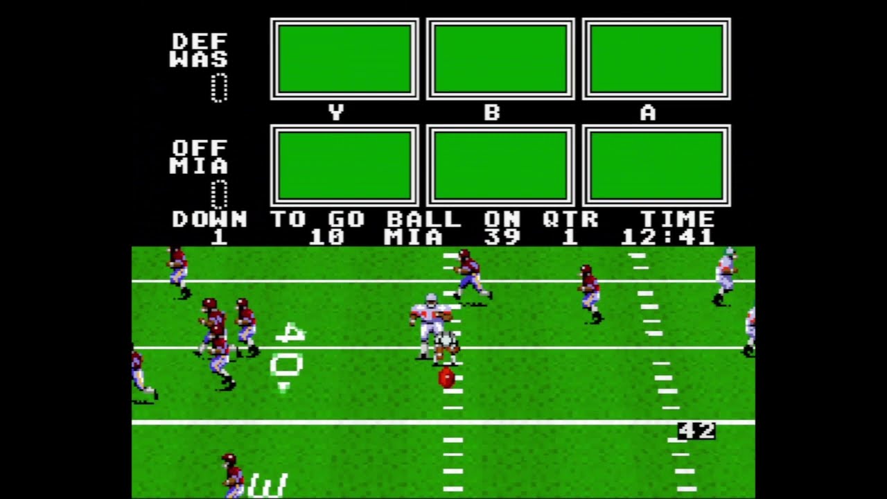 John Madden Football (SNES) - Simulation Tournament (Washington vs Miami)