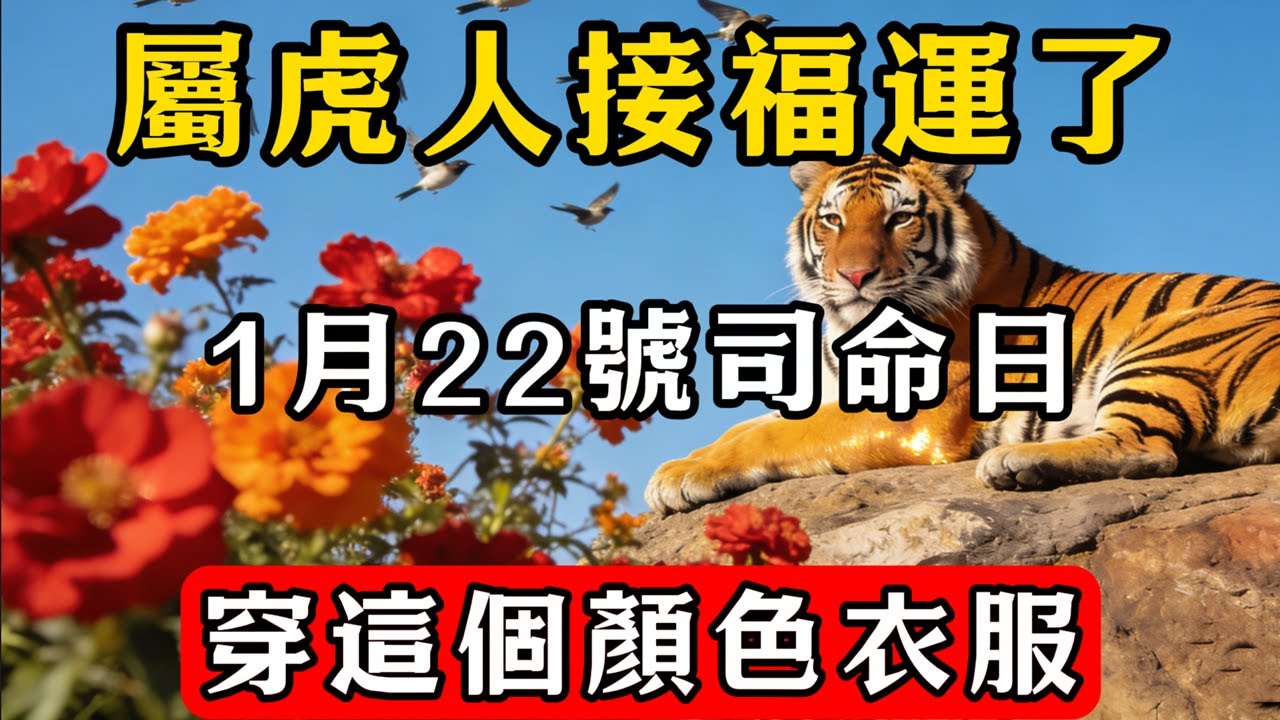生肖虎必看！明天2026年1月22號，起床後穿這個顏色衣服，菩薩保你正財橫財大爆發，再倒黴也能逆天改命！#佛教 #佛家 #佛法 #佛學知識 #佛學智慧 #修心修行 #佛教文化 #禪悟人生#傳統文化