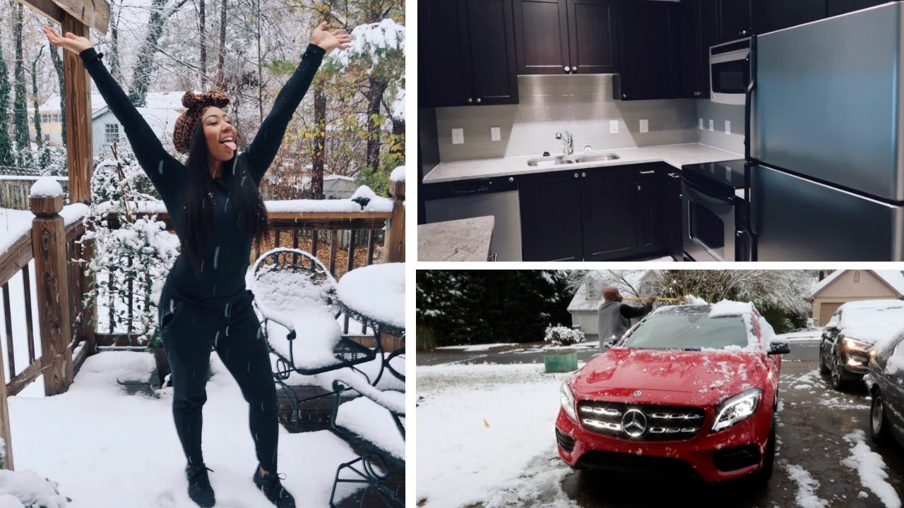 ♡ VLOGMAS #2 ● Moving in the SNOW! + EMPTY APARTMENT TOUR ♡