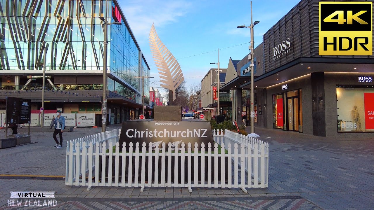 【4K HDR】Walk Tour Christchurch City South Island New Zealand!