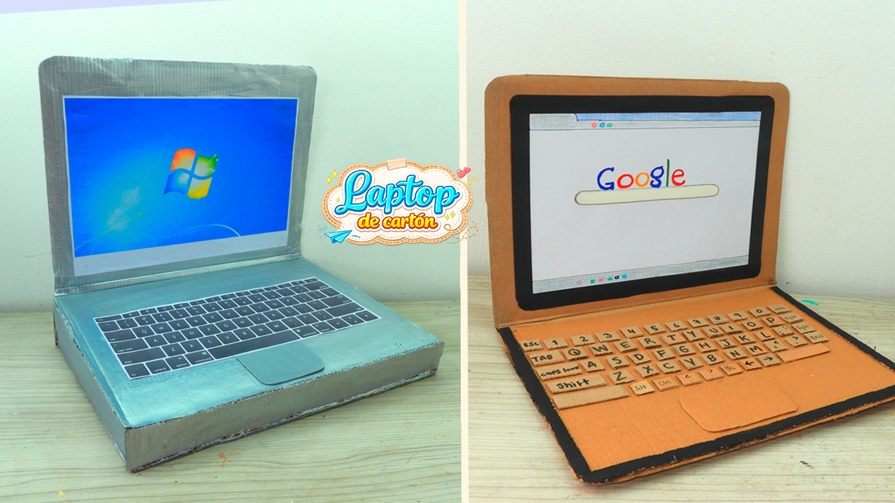 2 Ideas de Laptop de Cartón Súper Creativas