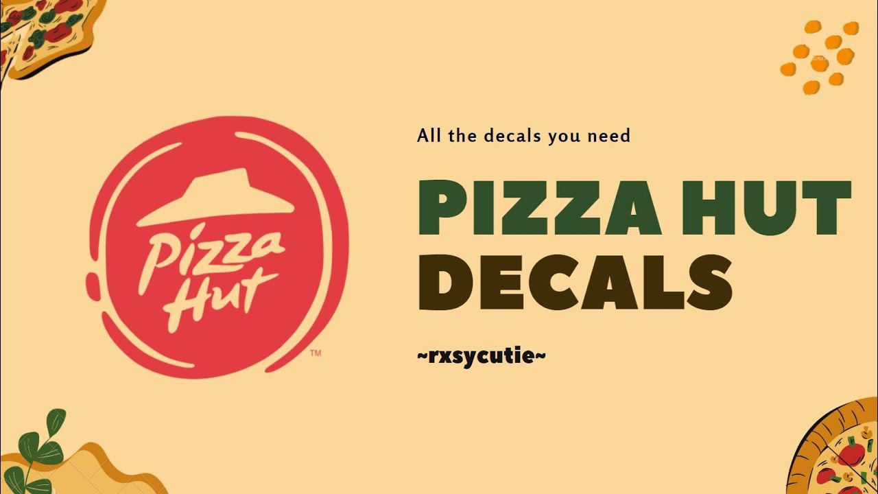 Pizza Hut decal codes bloxburg! Menu, logo and much more! || rxsycutie
