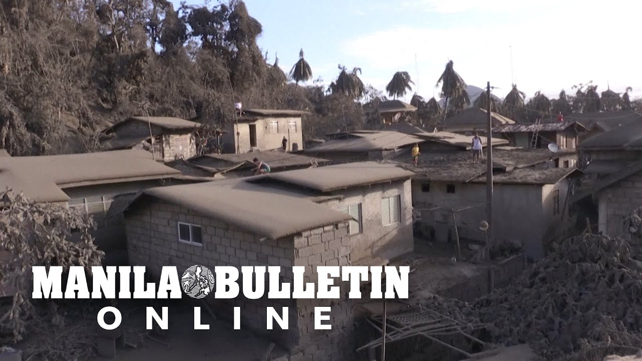 Taal volcano covers houses and streets in ash