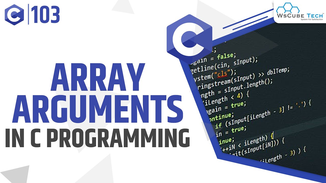 What is an Array Argument - How to Passing Array as an Argument | C Tutorials
