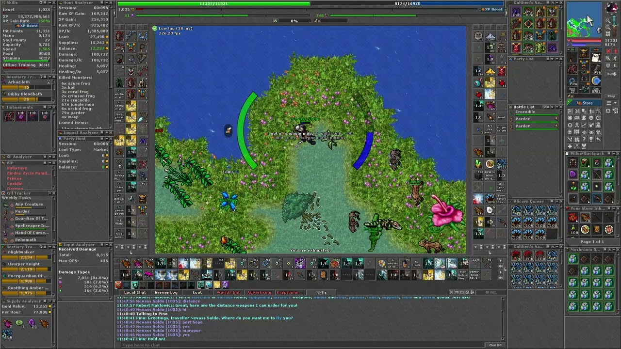 Weekly Hunt #1 Parders 600+/h 1034 RP Tibia