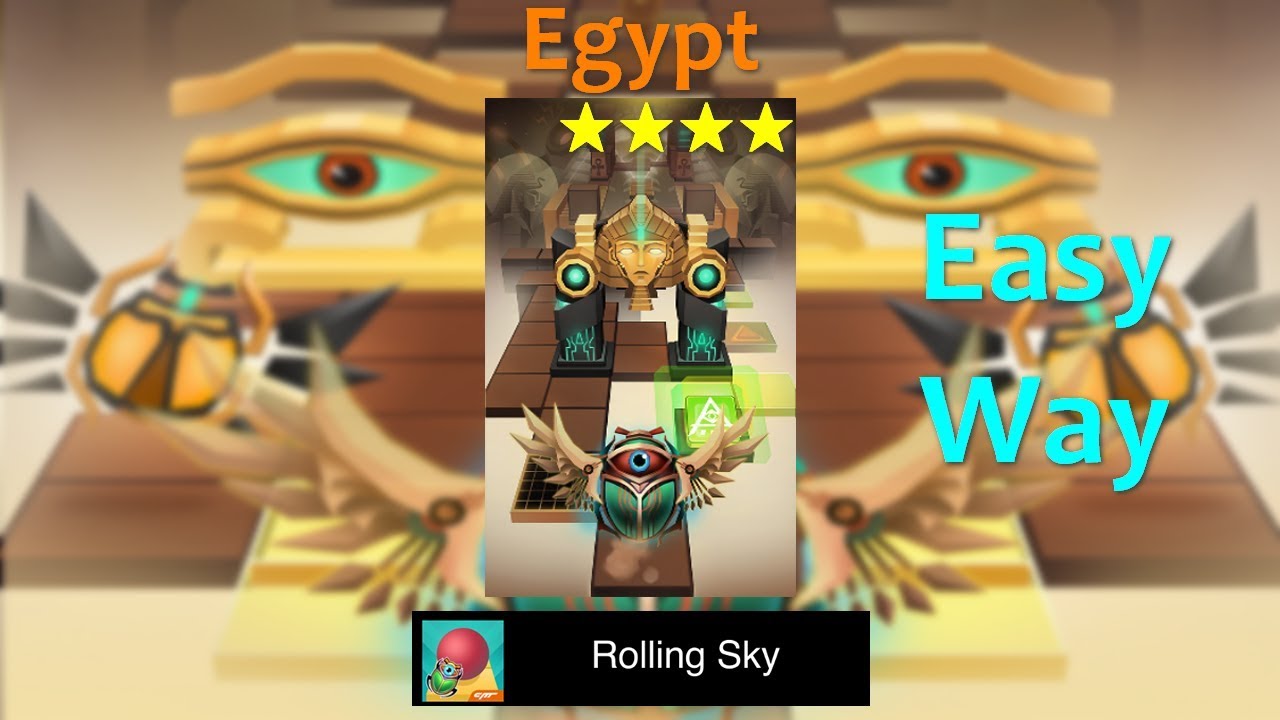Rolling Sky Level 26 - Egypt - 100% Completed - Easy Way