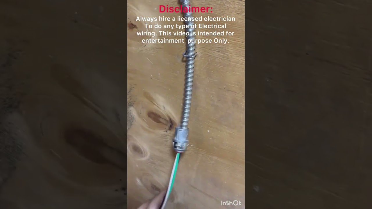 Installing a metal receptacle box and connecting MC/BX cable to it. #electricwiring #wiring