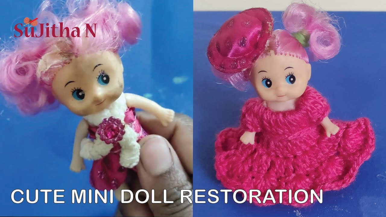 Mini Doll Restoration | Satisfying Video - Crafts and Crochet