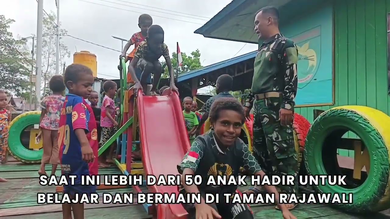 1 Bulan di Daerah Penugasan, Satgas Yonif 123/Rajawali Hadirkan Taman Baca untuk Anak 