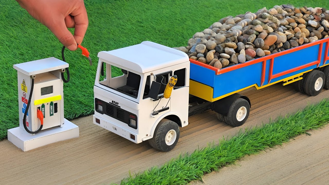 Truck Road Construction | DIY Truck and Trolley Loading Project | Road Building Process Step by Step