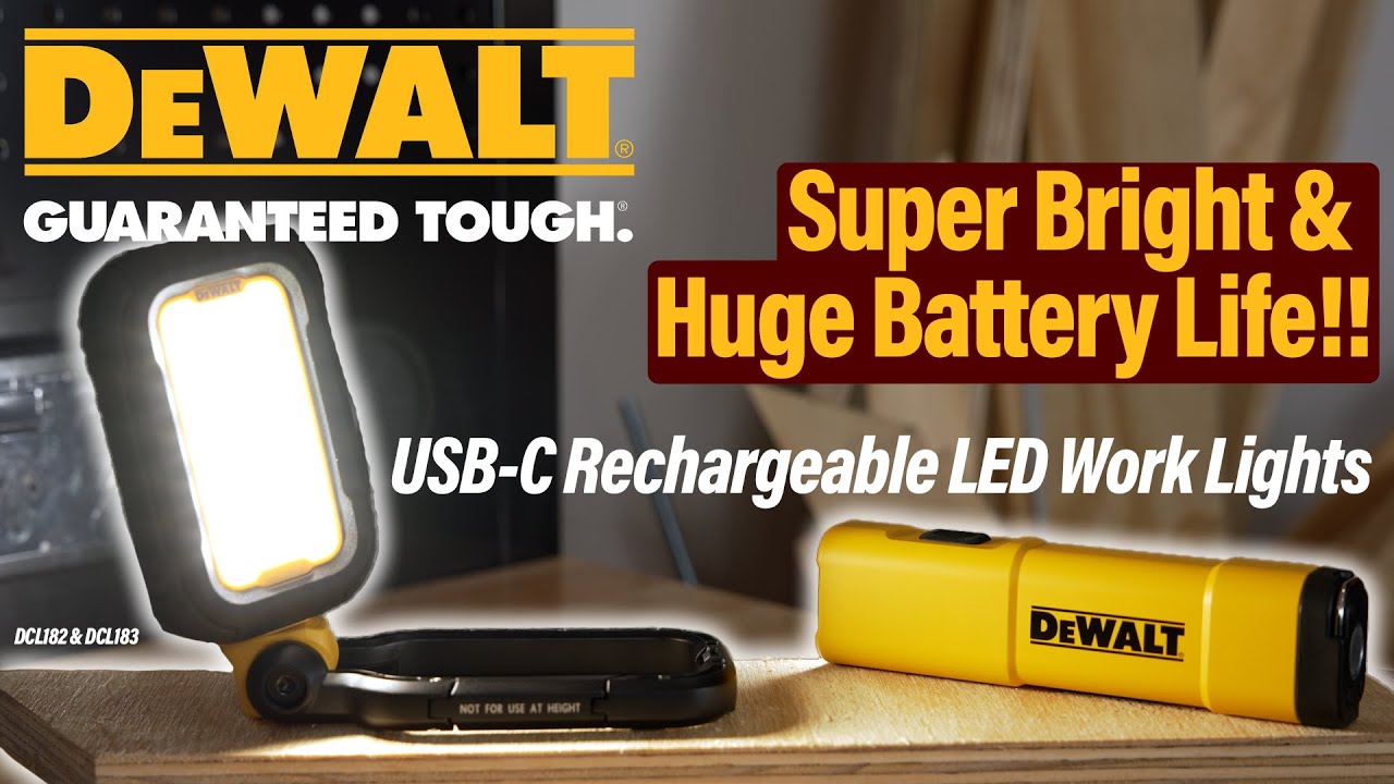 ❗ ALL NEW ❗ DeWALT USB-C Rechargeable LED Work Lights