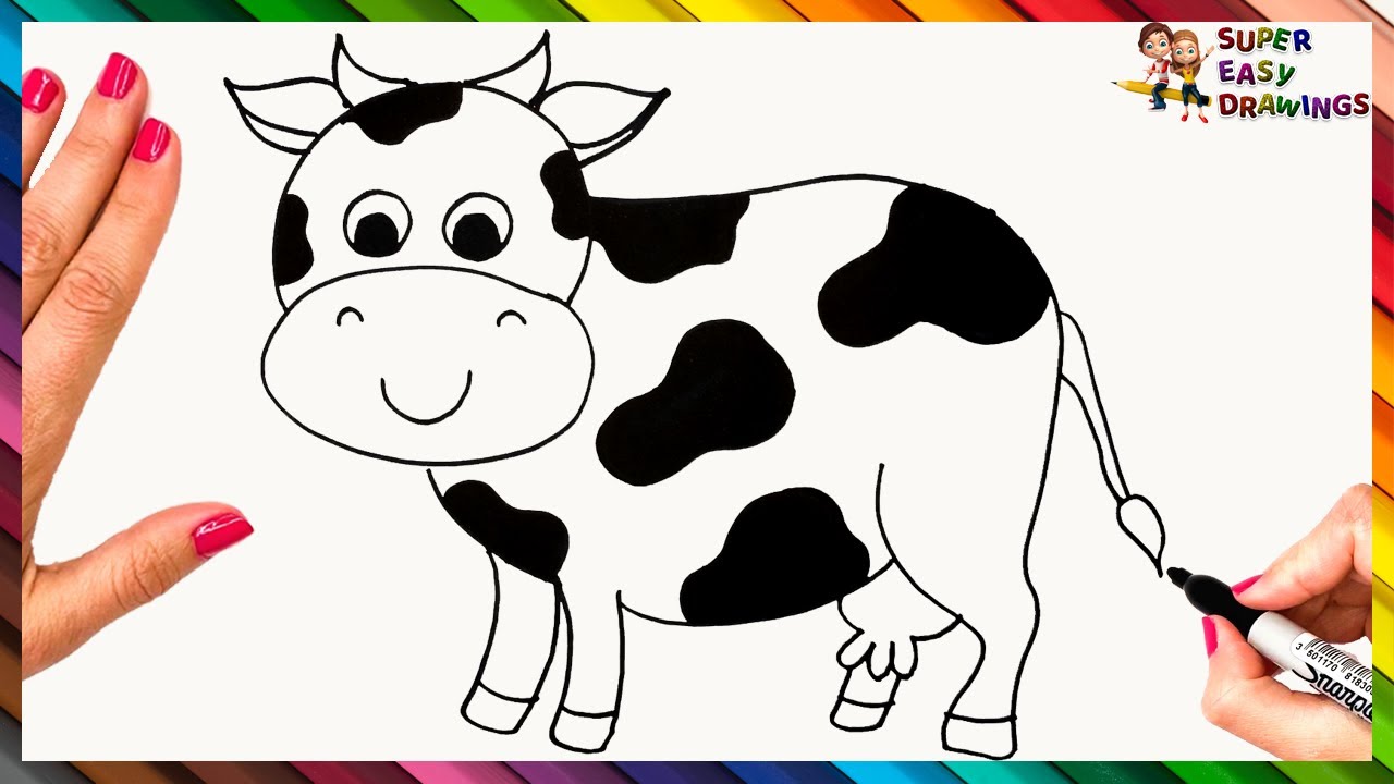How To Draw A Cow Step By Step 🐮🐄 Cow Drawing Easy