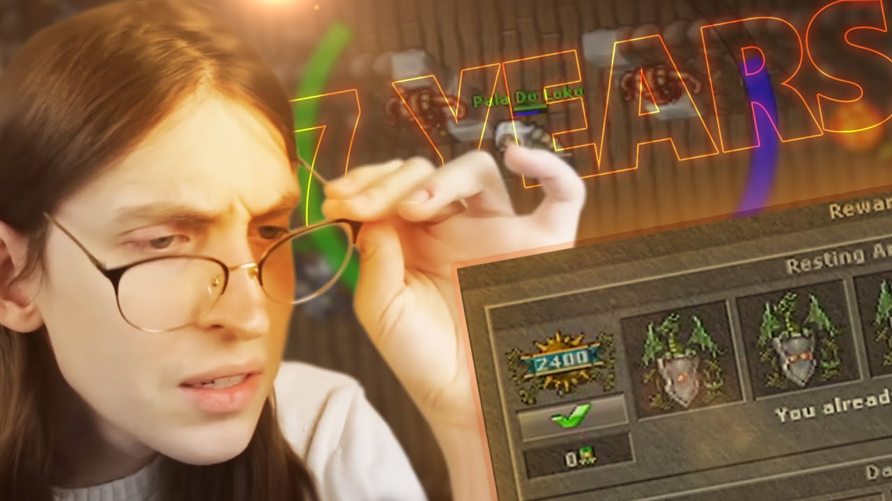 HE GOT 7 YEARS REWARD! NEVER ALT+TAB ON HUNT, DOUBLE AXE BIS QUEST REWARD | TibiaFerumbrinha