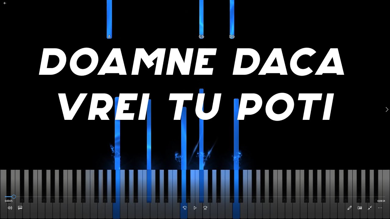 Doamne daca vrei Tu poti  - Negativ Pian  - Instrumental Pian- Tutorial #497
