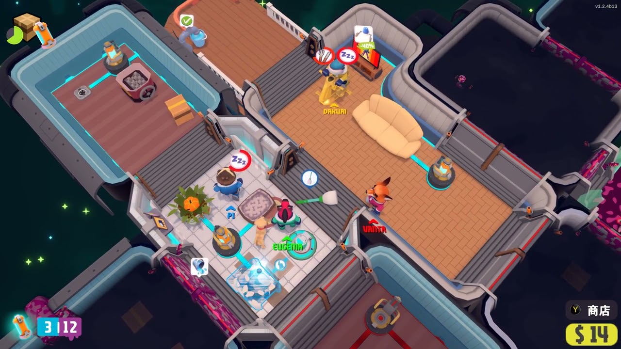 【Out of Space】Weekly Challenge｜220906｜4 Players｜電玩界仙杜瑞拉