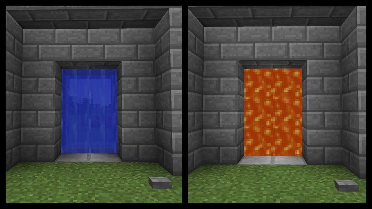 MINECRAFT - COME FARE UNA PORTA LIQUIDA (ACQUA, LAVA)