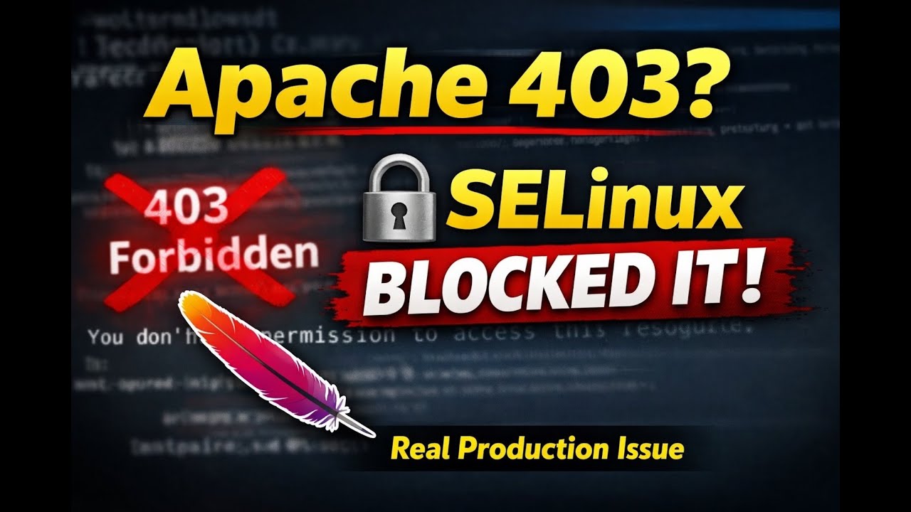 Apache 403 Forbidden Error  SELinux Explained & Fixed (chcon vs semanage)