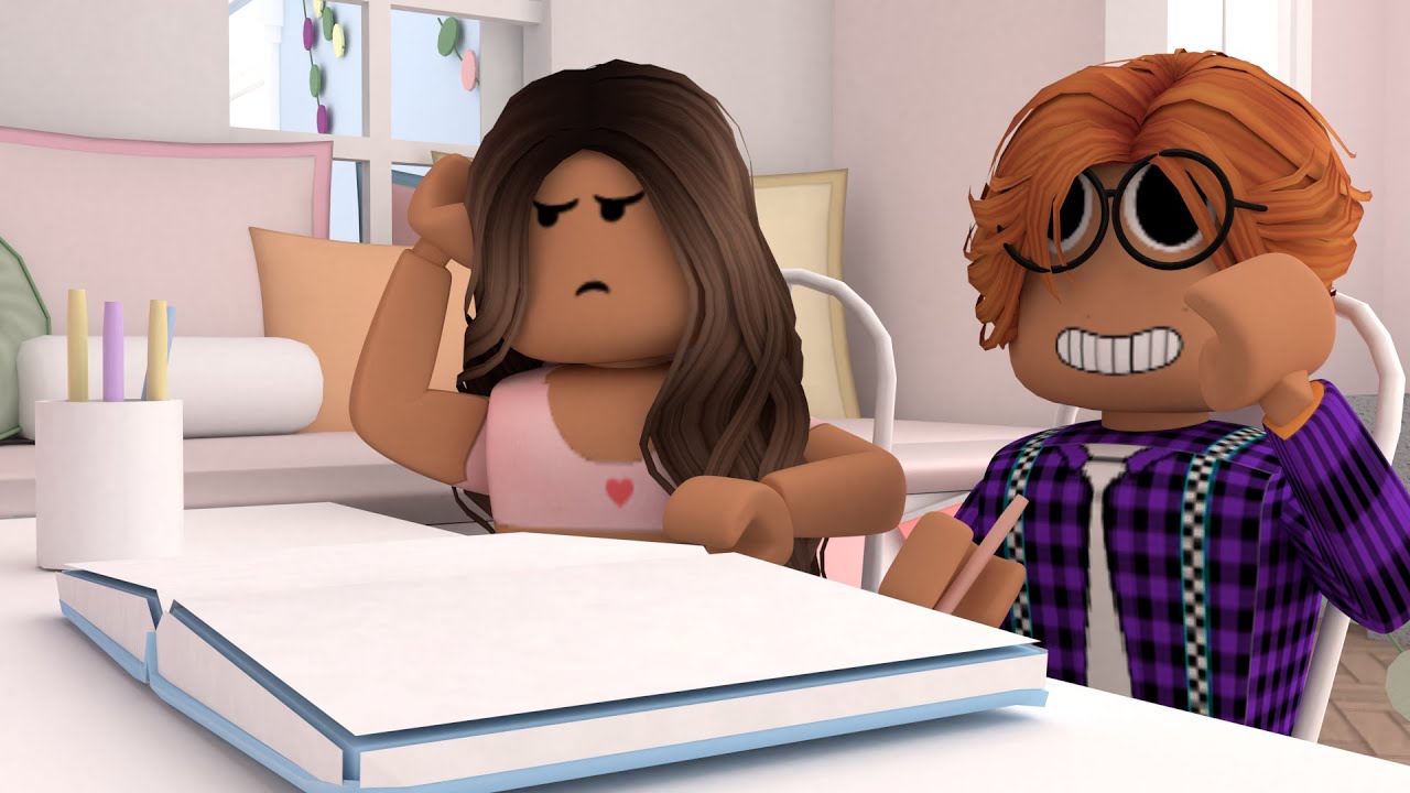 Taylor Invited A BOY FROM SCHOOL OVER! *STUDY TIME..OR CRUSH & LOVE?* VOICE Roblox Bloxburg Roleplay