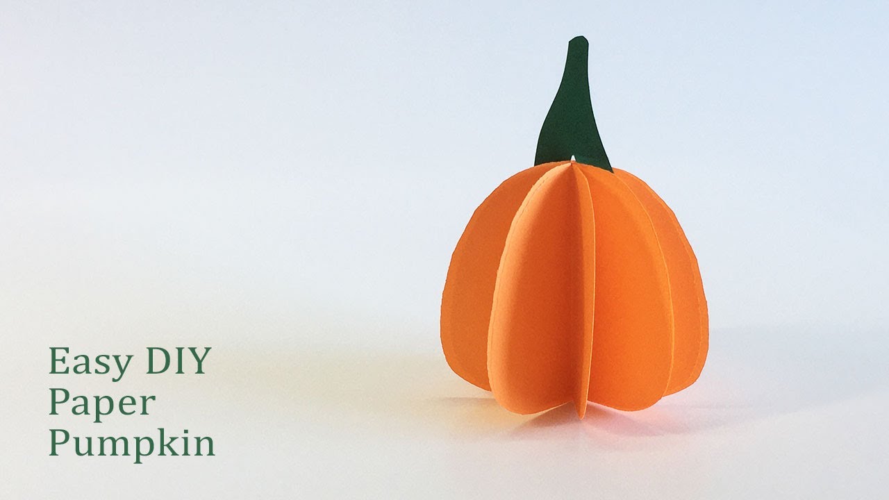 How to make a 3D paper pumpkin | DIY Halloween Crafts for Kids