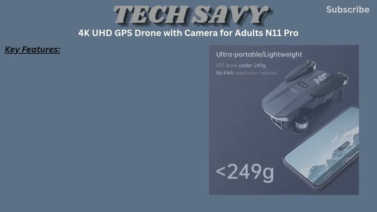 N11 Pro 4K UHD GPS Drone Review | 90 Min Flight Time & Follow Me Camera Drone