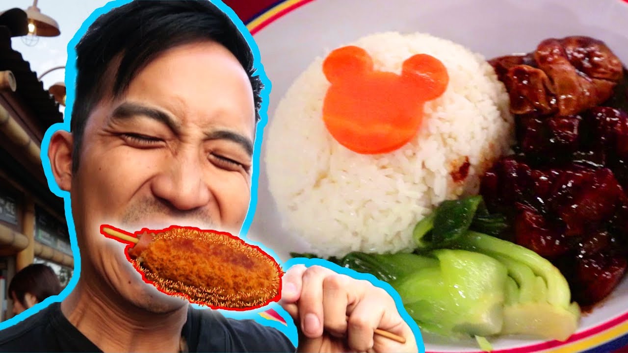 Ew! HAIRY Hotdogs & EVERY food you can get at Shanghai Disneyland | China Vlog Tour