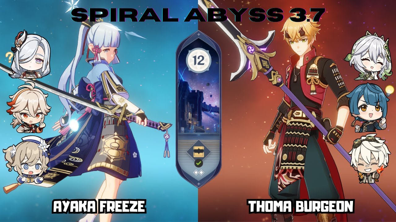 C0 Ayaka Freeze & C3 Thoma Burgeon | 3.7 Spiral Abyss Floor 12 | Genshin Impact