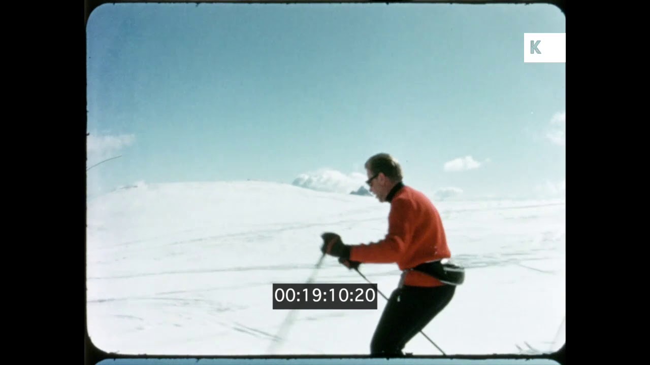 1960s Germany, Skiing in the Bavarian Alps, 16mm