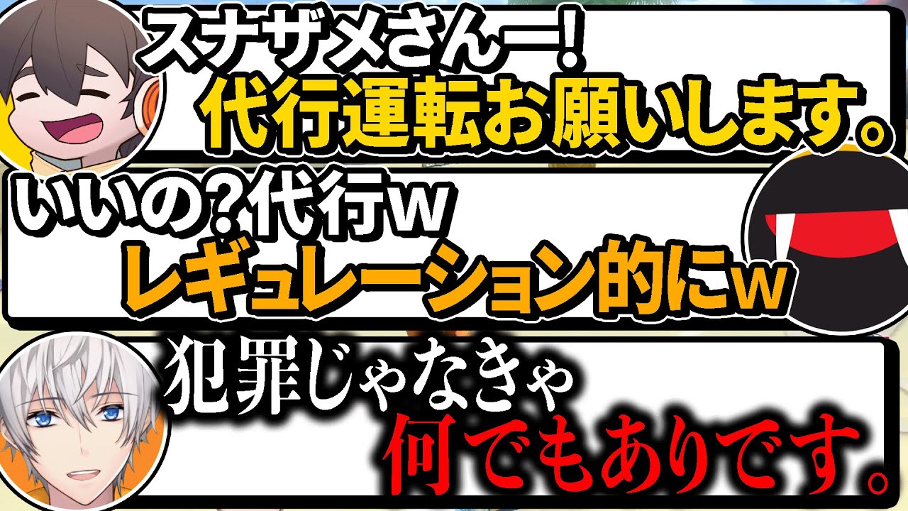 スナザメ家にお泊りしてるフルコンが運転を代行してもらってたwww【マリオカート８デラックス】