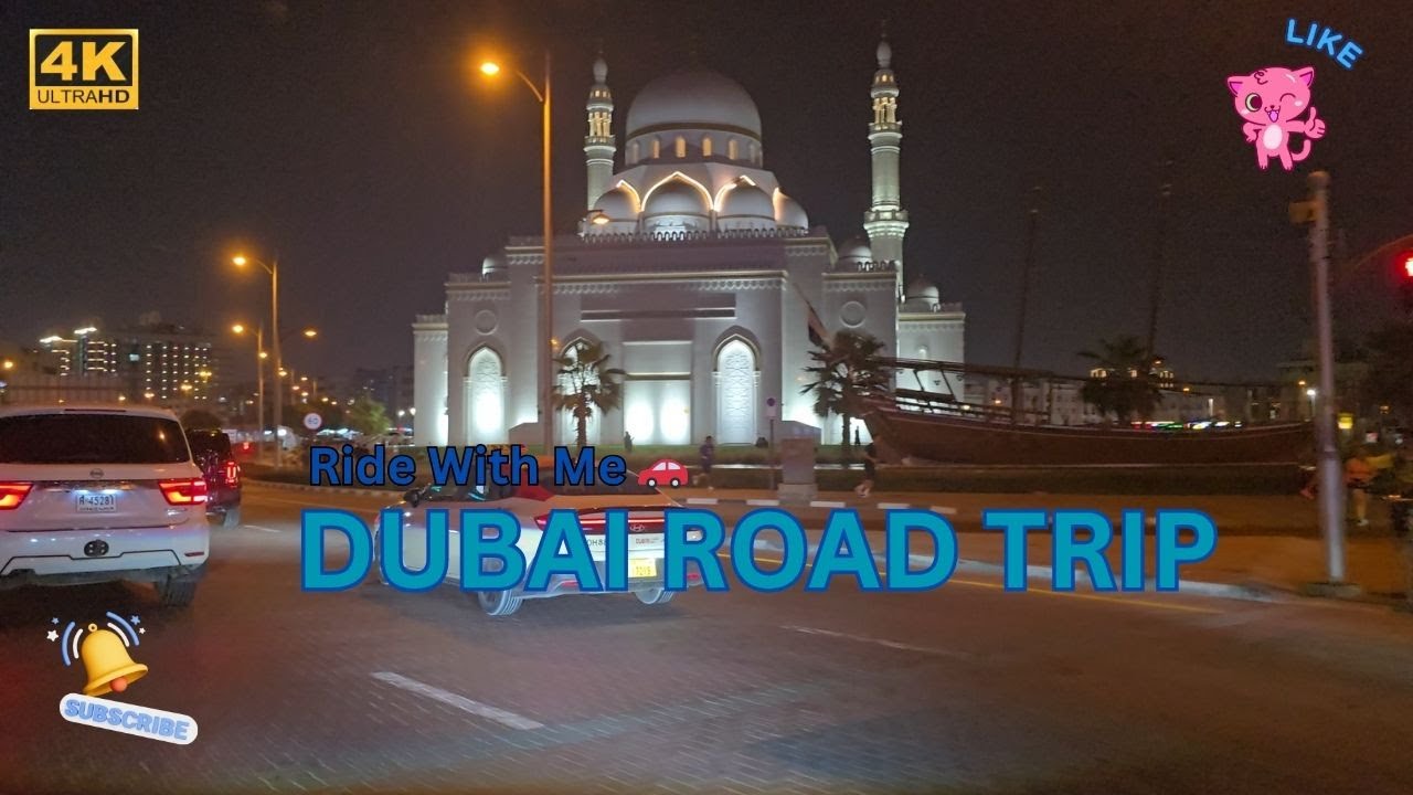 [4K] Dubai Road Trip Marina to Satwa Dubai AI AE